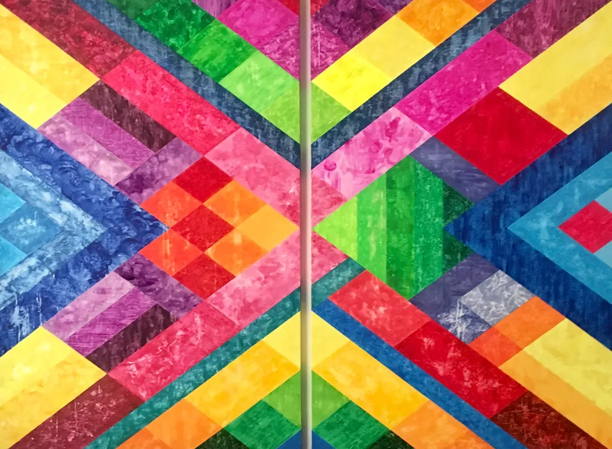 Tejidos Indígenas, a large commissioned diptych