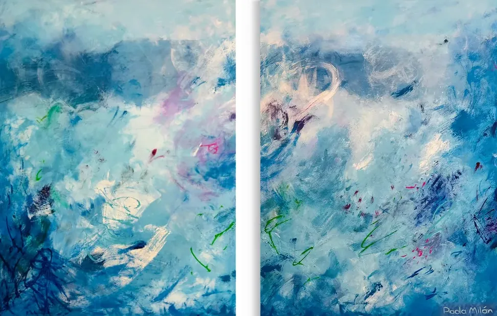 Untitled Diptych (Emergent 13), the painting